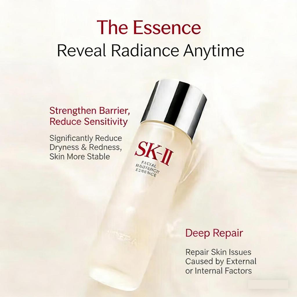 SK-II Immortal Water Essence Facial Treatment Cleanser SK2 Emulsion Cosmetics Skincare Set Gift Box Travel Four Piece Set