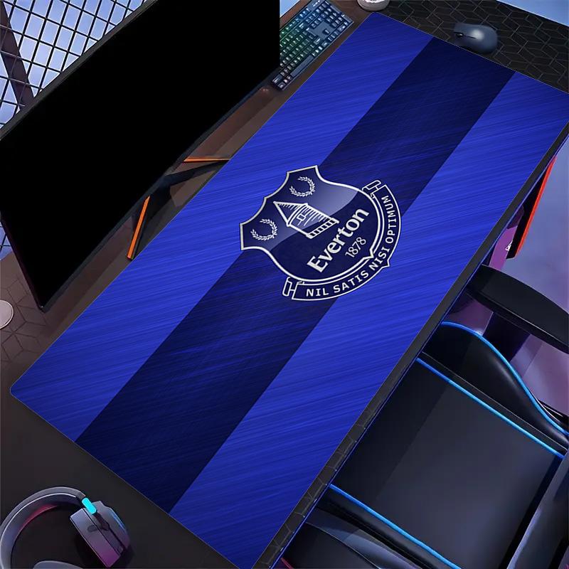 Everton FC Druck Kissen Rutschfest Laptop Tablet Großes Mauspadd XXL Matte Mini-PC Spielmatte Mit Verriegeltem Rand
