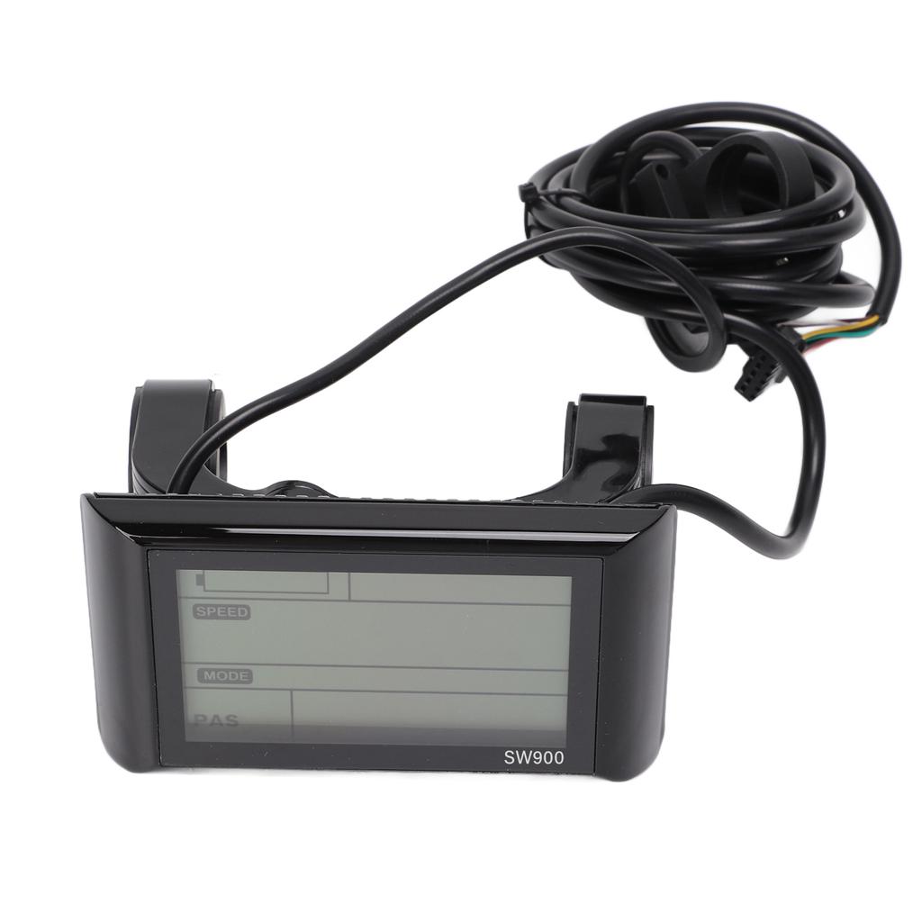 Electric Bicycle SW900 Display with 36V 48V Socket Durable Electric Bicycle LCD Display