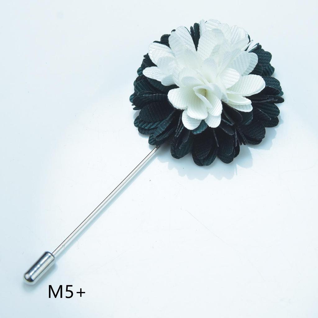 Handmade Floral Blue Corsage Brooch for Men & Women