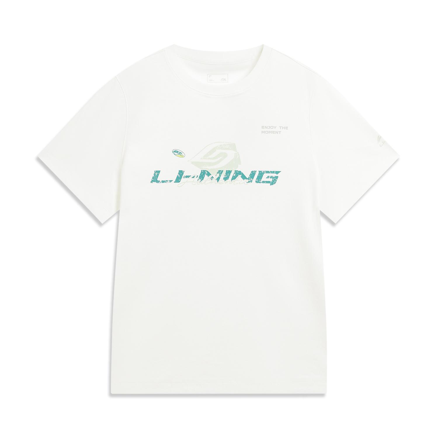 Li-Ning Quick-Drying Cool Round Neck Letter T-Shirt Women tops ATSW276-8 S
