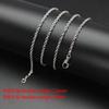 60pcs 1.5mm-4mm Width 40-60cm Length Stainless Steel Necklace Chain Pendant Hang Charms Women Jewelry Making DIY Accessories