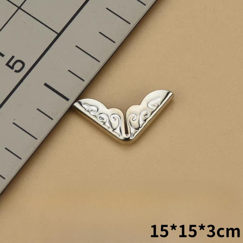 Antique Bronze Cross-Stitch Corner Protectors – DIY Scrapbooking Embellishments for Cards & Photo Albums, Vintage Floral Paper