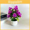 Twelve Flowers Simulated Artificial Green Plant Potted Ornament For Indoor Decor