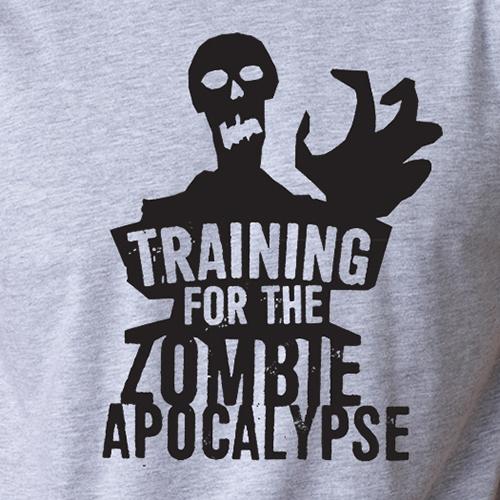TRAINING FOR THE ZOMBIE APOCALYPSE zombie undead halloween walking dead T-Shirt S