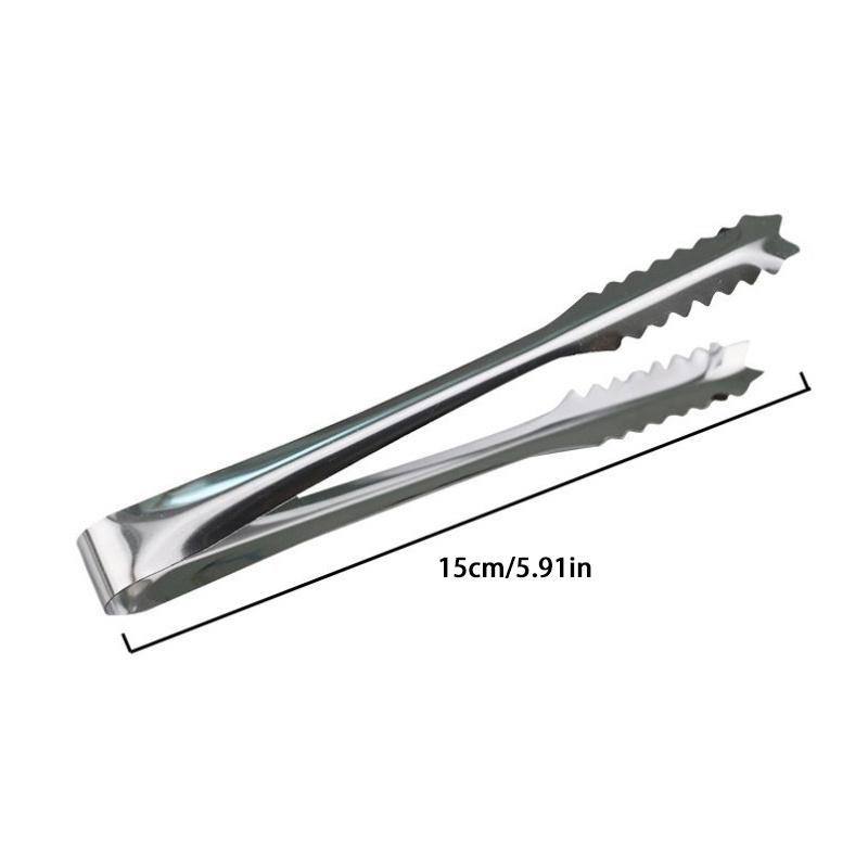 

Кухонный инструмент из нержавеющей стали Щипцы из нержавеющей стали для барбекю, вечеринки, бара, зажим для барбекю, хлеба, еды, льда, щипцы для льда 15cm