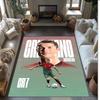 Cristiano Ronaldo bedruckter Flanell-Teppich rutschfest weich Polyester Bodenbelag Indoor Dekorationsmatte für Schlafzimmer Wohnzimmer Sofa