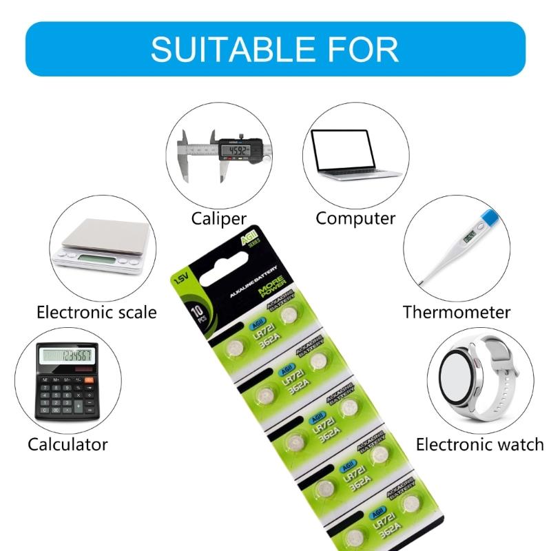 10pcs/20pcs AG11 LR58 Alkaline Button Cell Battery 1.55V Cell Coin Button Batteries for Remotes Control and Watches