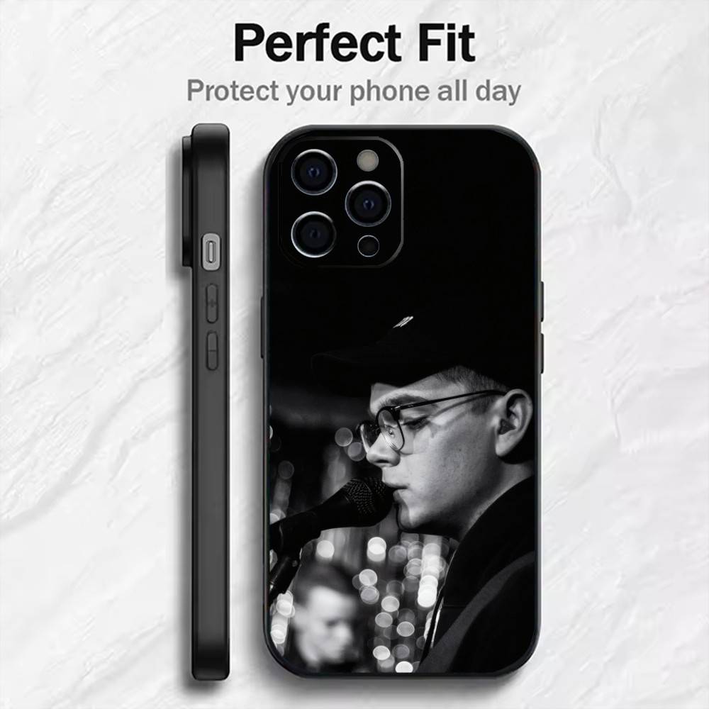 My New Band Believe Black Midi Phone Case For iPhone17,16,15,14,13,12 Plus,Max Soft Silicone Black Cover