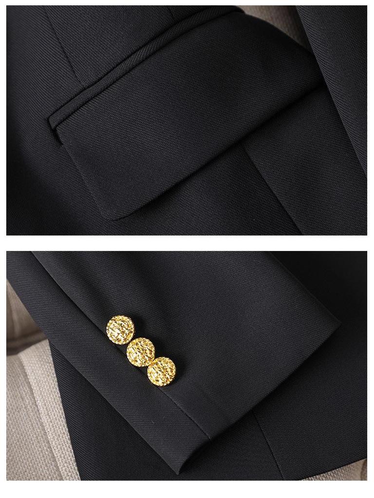 Women's Rose Red Blazer - High-End Fashion Workwear Suit with a Youthful, Elegant Style