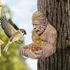 Waterproof Tree-Mounted Outdoor Sculpture Feeder Unique Backyard & Garden Art Decor Outdoor Decorative Feeder