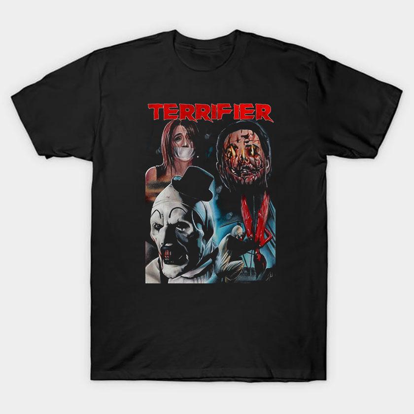 More Then Awesome Terrifier Movie Horror Art The Clown scary film For Halloween gift clothing cotton printed TShirt plus size