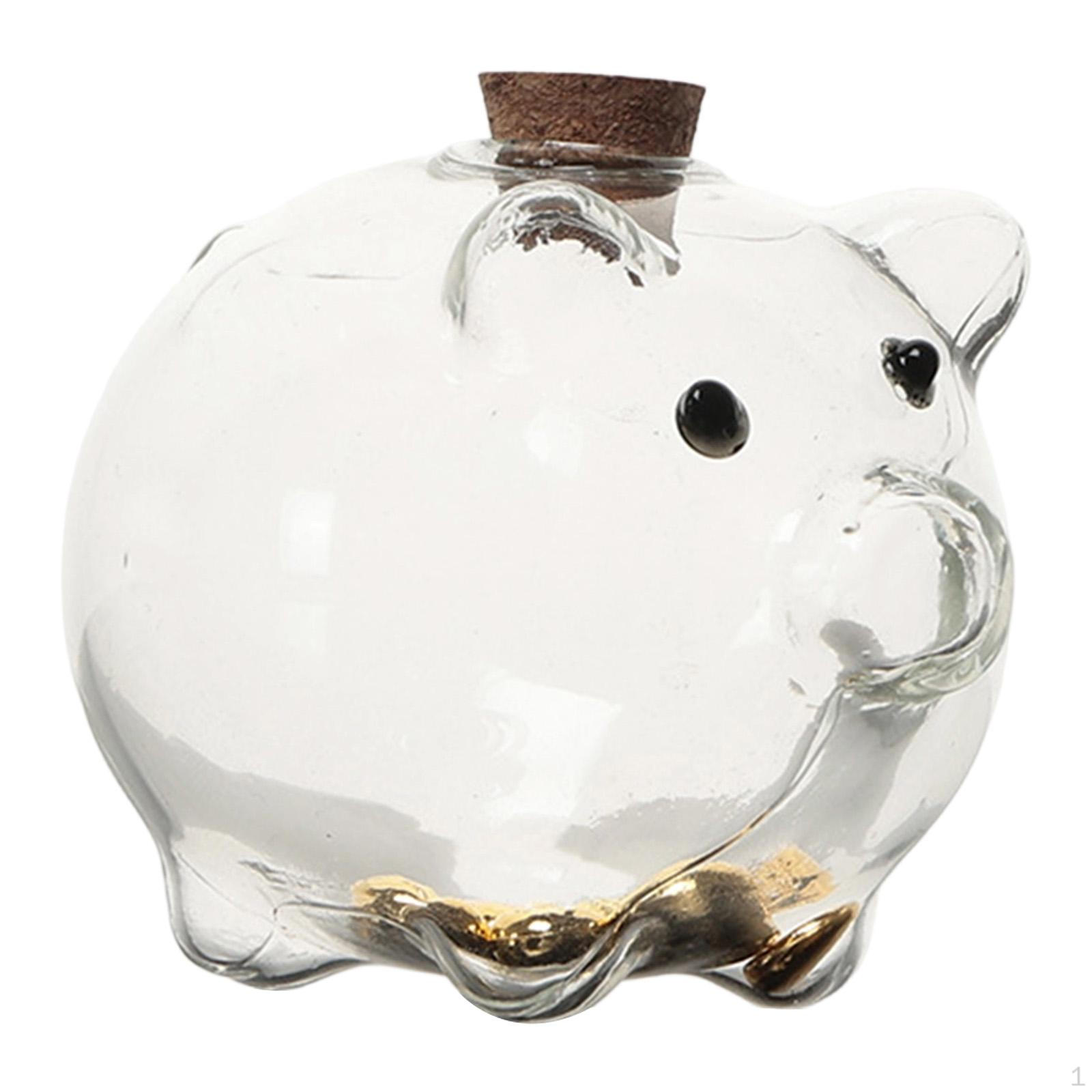 

Children s Piggy Bank, Clear Glass Storage Box, Decorative Jar, Function, Suitable for Clear 5x6cm