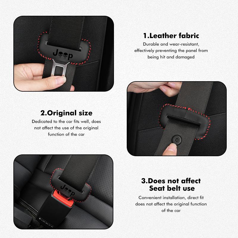 Car Seat Belt Buckle Anti-scratch Protector Cover Safety Seatbelt Lock Buckle Plug Covers For Jeep Cherokee Wrangler JK AJV1
