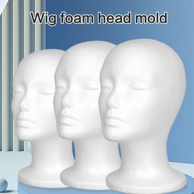 Female Foam Mannequin Head Stand Foam Wigs Head Model and Display Hair Manikin Head Model for Hair Salons