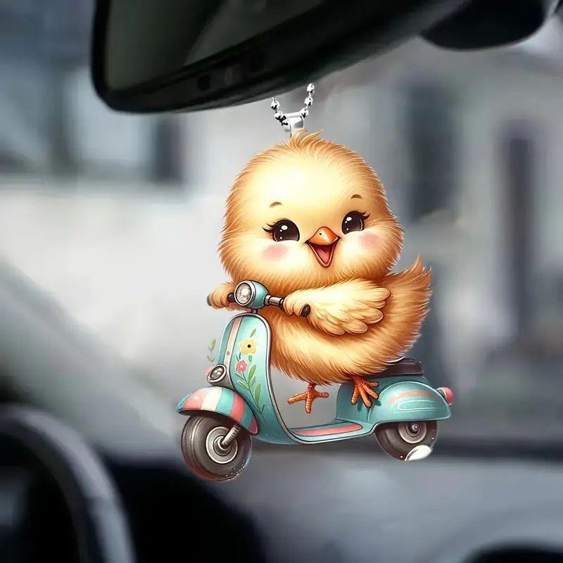Acrylic Style Cartoon Car Hanging Ornament Versatile Backpack Accessory For Home Decor
