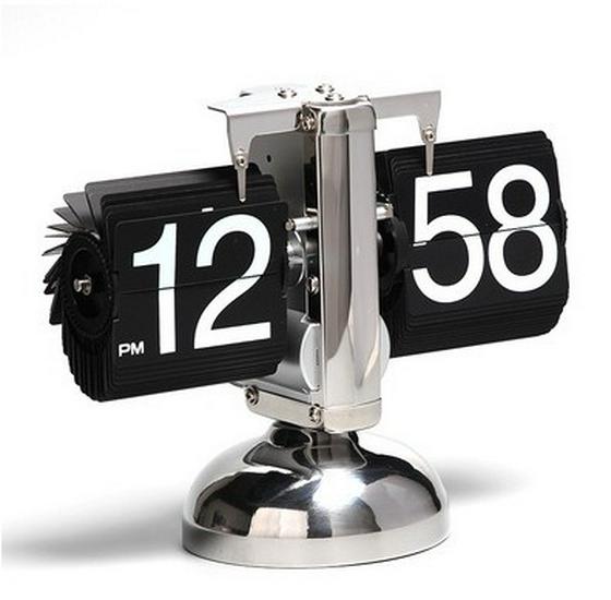 Modern Minimalist Retro Page-Turning Mantel Clock with Alarm