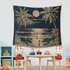 1 Stück Mondbeschienener Palm Beach Wandteppich Polyester 2D Muster Geschenk Wandkunst für Schlafzimmer Wohnzimmer Trendige Heimdekoration für Tropisch