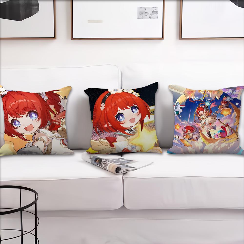 Game Tribbie Honkai Star Rail cushion cover Pillow Cover Decoration Room Home Sofa living Office Car Nordic Simplicity