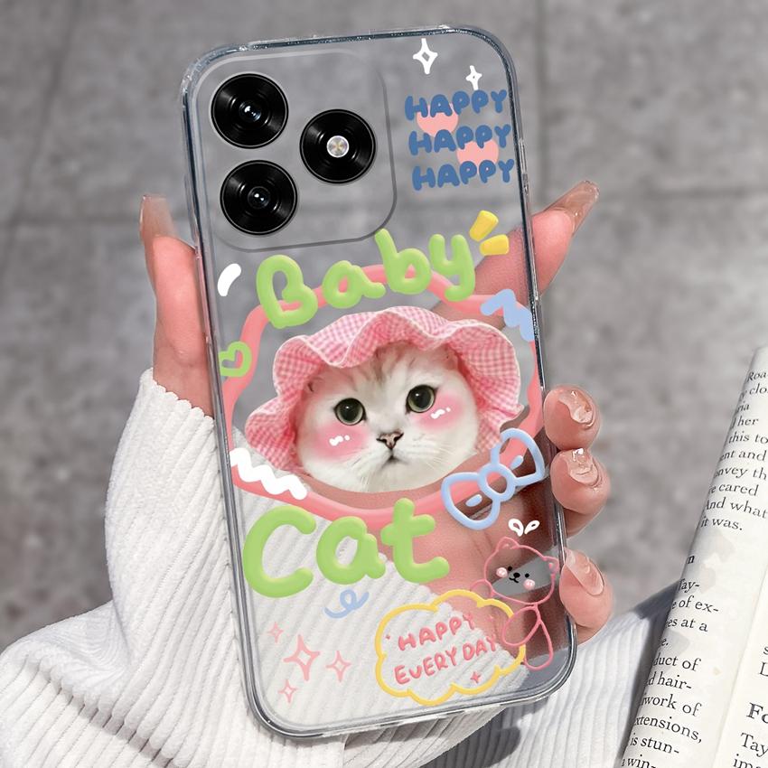 Für Honor X5c Plus X6a X7a X8a 10i 20 20i 50 Pro Lite Hülle Schwarz Kleine Liebesherz-Muster Weich Ultra Dünn TPU Anti-Rutsch Schale Für Honor Handyhüllen