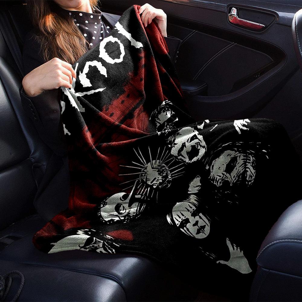 1ks Slipknot Měkká flanelová přikrývka pro všechna roční období pro domácnost, kancelář, venkovní použití Odolný komfort Měkká teplá přikrývka pro domácnost
