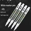 50 Fine Tip White Waterproof Tire Paint Pens - Quick-Drying & Non-Fading.
