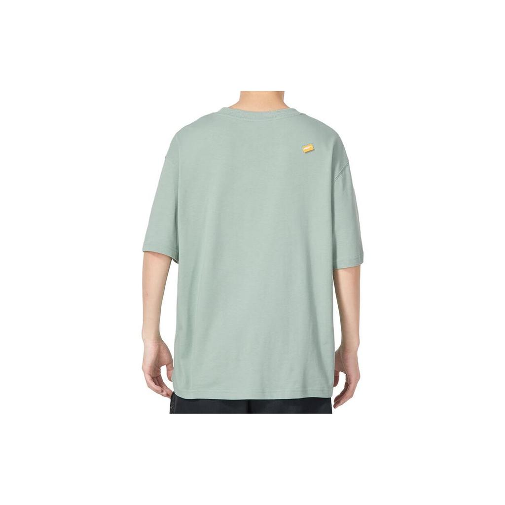 Puma Logo Print Breathable Round Neck Short Sleeve T-Shirt Men Tops Green 624938-54