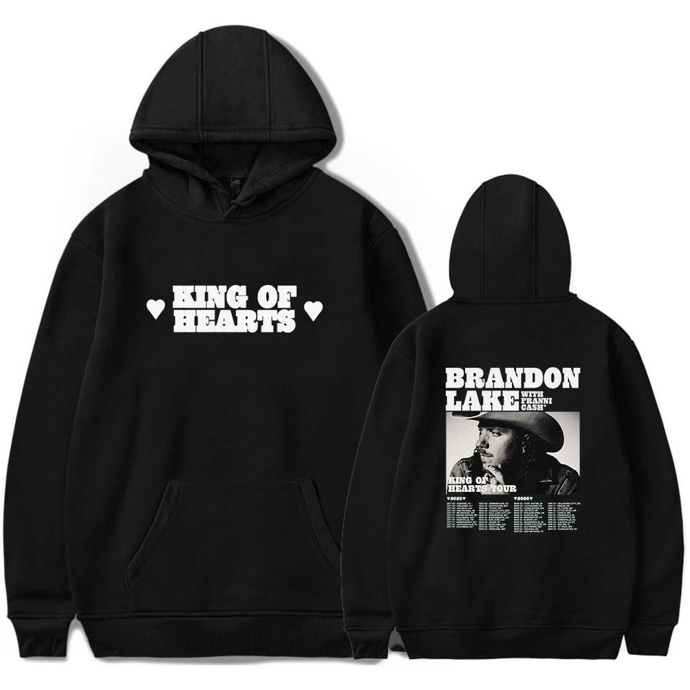 Brandon Lake 2026 King of Hearts Tour Merch Hoodie für Damen und Herren Mode Tour Merch Kleidung Langarm Sweatshirt