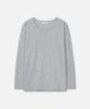 Drawfit Silket Cotton U-Neck Long Sleeve T-Shirt [M.Grey]