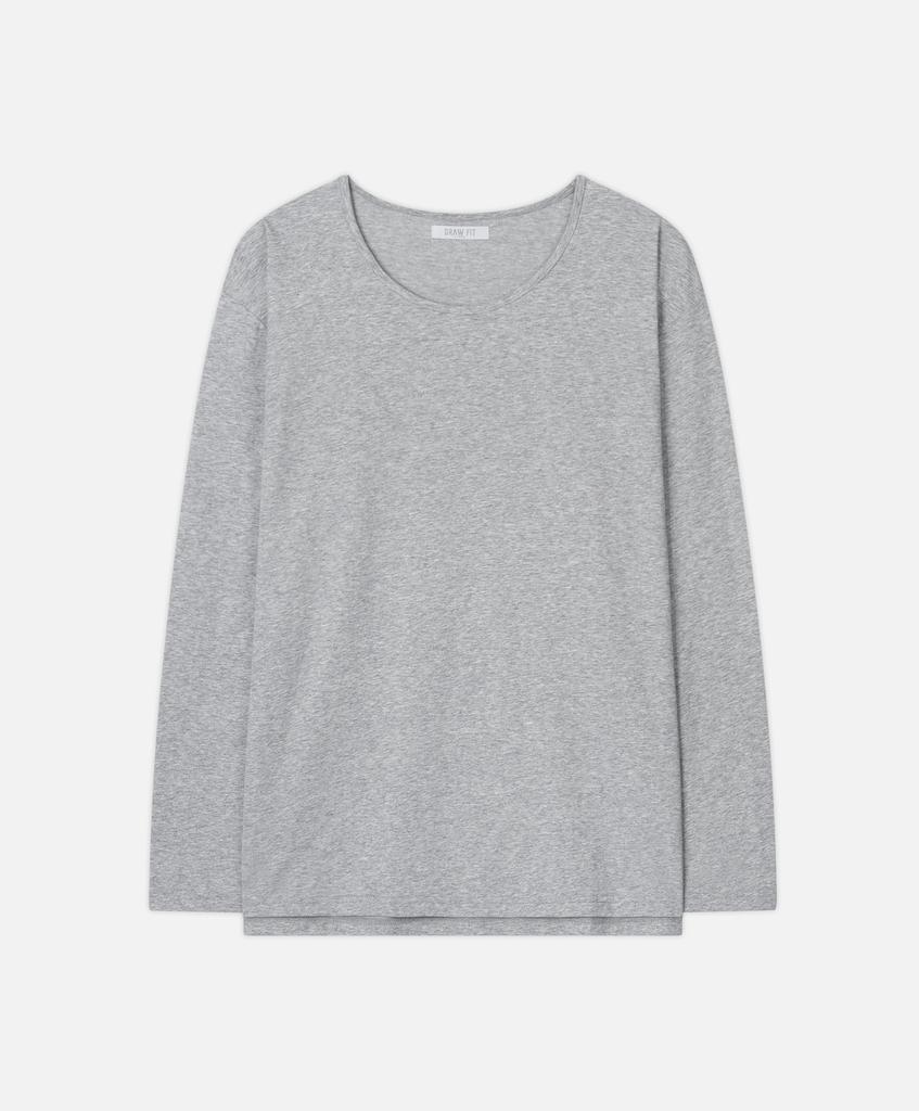 Drawfit Silket Cotton U-Neck Long Sleeve T-Shirt [M.Grey]