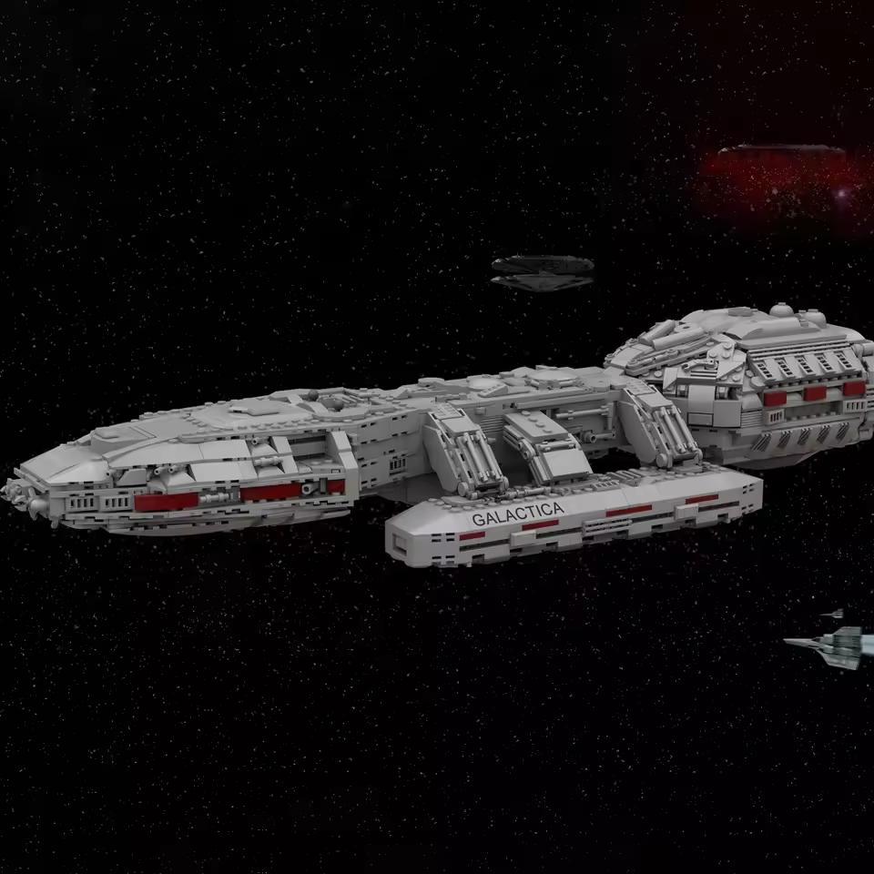 MOC Battlestar Galactica Model Building Blocks Interstellar Movie Puzzle Bricks Spaceship Set Puzzle Technology DIY Toy Kid Gift