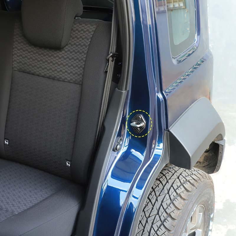 Car Decoration Accessories Door Lock Buckle Cover  For Suzuki Jimny 2019 Up 4-door Version ABS Plastic 