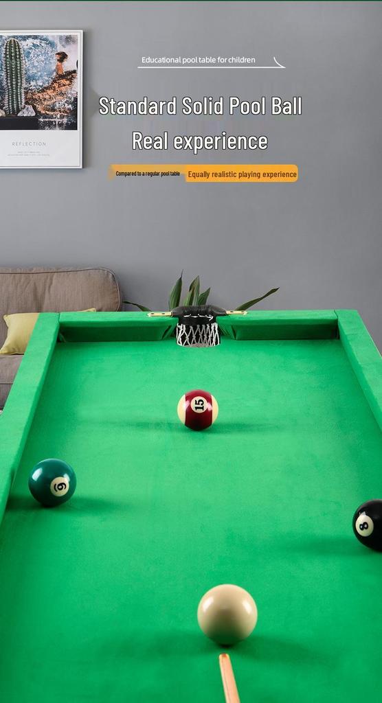 Five-Point Portable Folding Snooker Table with Iron Legs