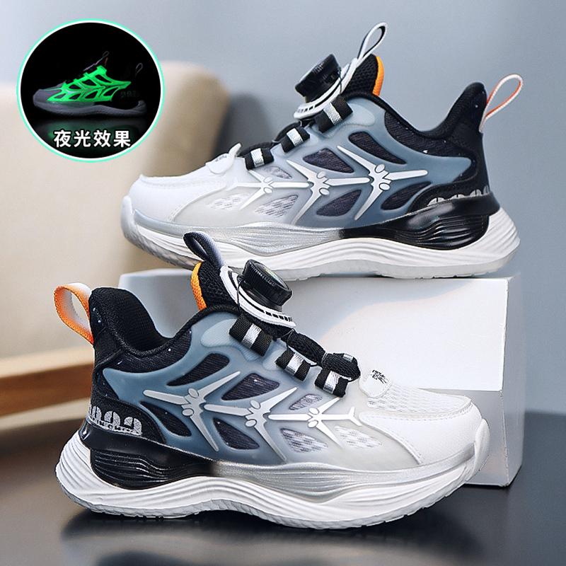Boys shoes sneakers spring and autumn 2025 new spring mesh breathable children's basketball shoes older children and teenagers
