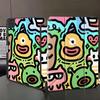 Custodia Cover Colorata con Portapenne Graffiti per Tablet iPad Mini 6 7 Pro 2025 Pro 11a 10a 9a 8a 7a 12.9 pollici Air 4 5 M3 M2 1 2 M4