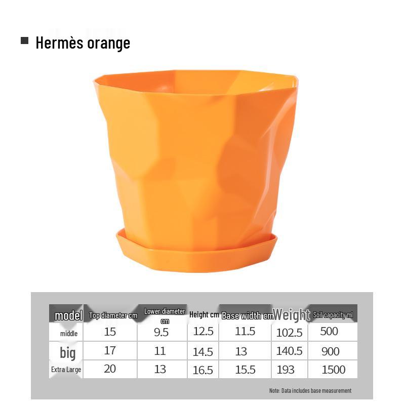 Nordic Imitation Ceramic Plastic Succulent Pots - Durable, Thickened, Large & Small Sizes for Effective Root Control