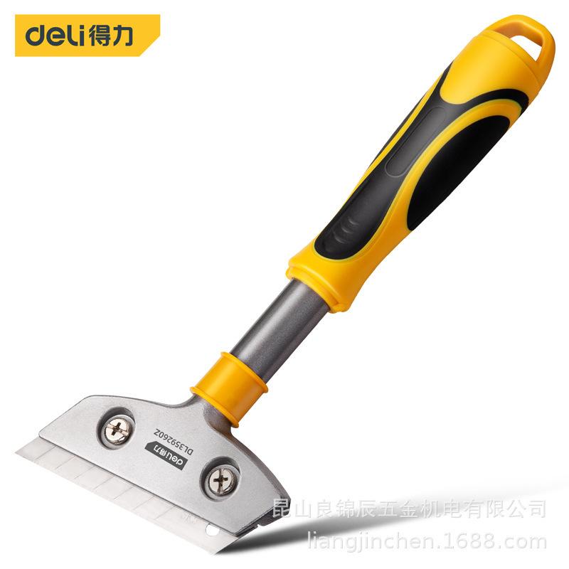 Deli Tools Heavy Duty Aluminum Alloy Scraper for Tile and Glass Stains DL359260 360Z