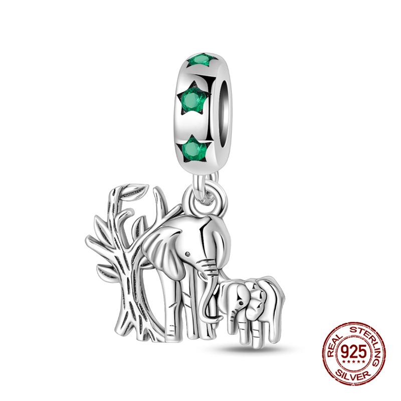 New In Original Charms Copper Sweet Pink Robot Charm Beads Fits 3Mm Original Bracelets For Womens Diy Fine Jewelry Gift