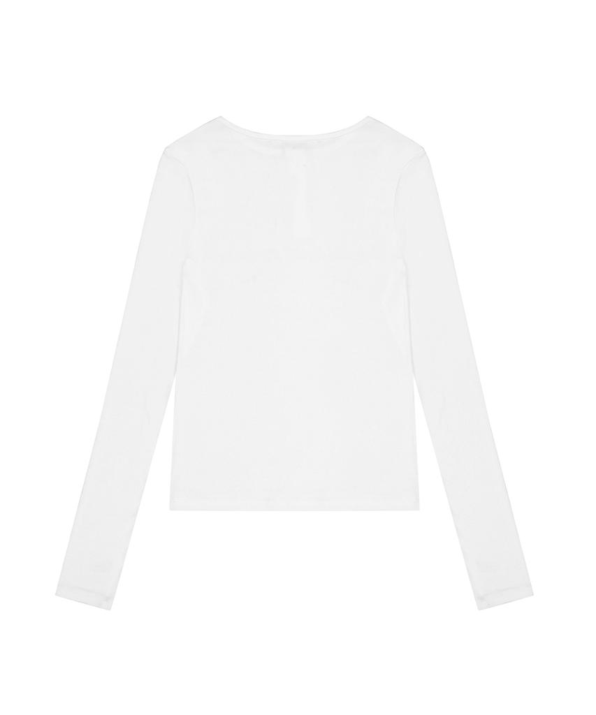 ROCKCAKE Syndicate Henly Neck Top - White
