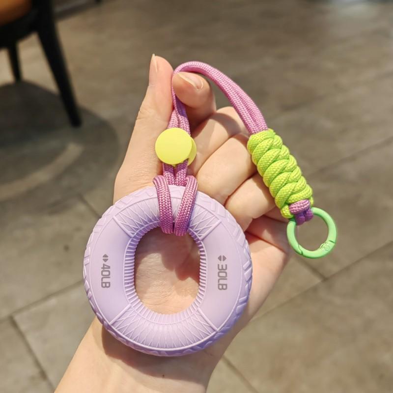 Fun Grip Ring Decompression Key Chain Pendant Couple Bag Car Creative Fitness Gift