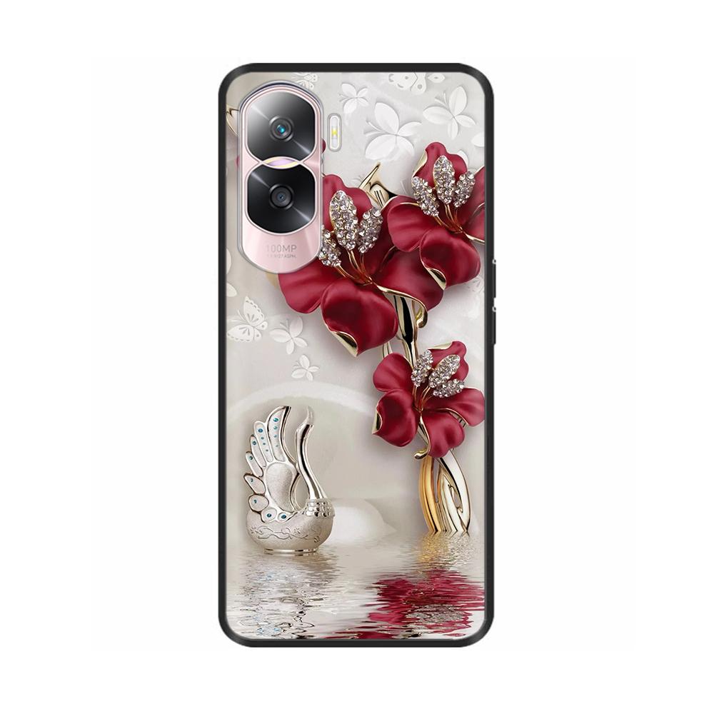 Carcasă pentru Honor 90 Lite 5G Carcasă pentru Honor 90 Smart Floare Silicon Lichid Moale Carcasă Telefon Pentru Honor 90 Pro Carcase Honor90 Husa 90Lite
