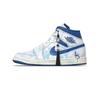 Air Jordan 1 Abrasion Resistant, Breathable, Lightweight Mid Top Vintage Basketball Shoes Men's Blue FN5215-141(TeamEight-)