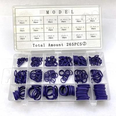 270/265 Pcs 18 Sizes Air Conditioning HNBR O Rings Car Auto Repair Tools Rubber Air Conditioning Refrigerant Ring Sets Car Tools