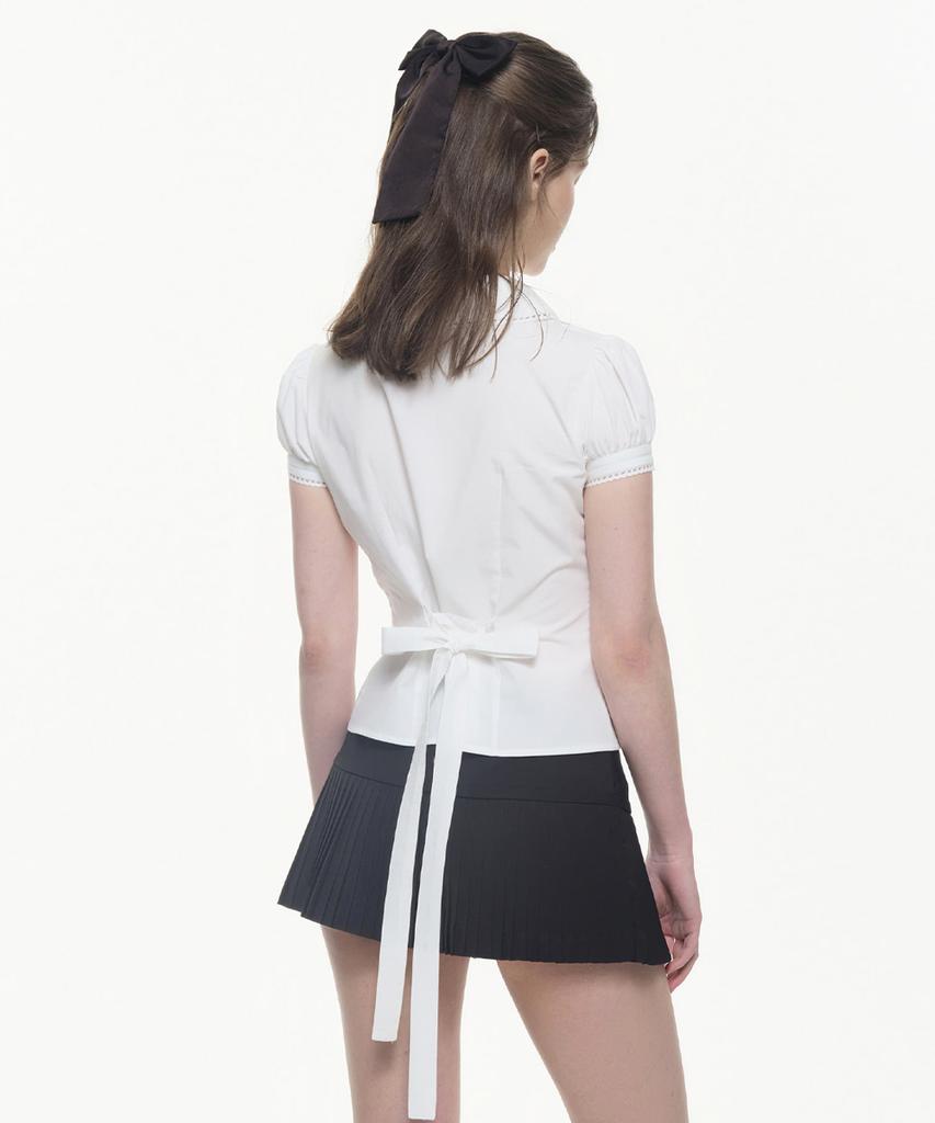 WHISFAIRY Classic Lace Blouse - White