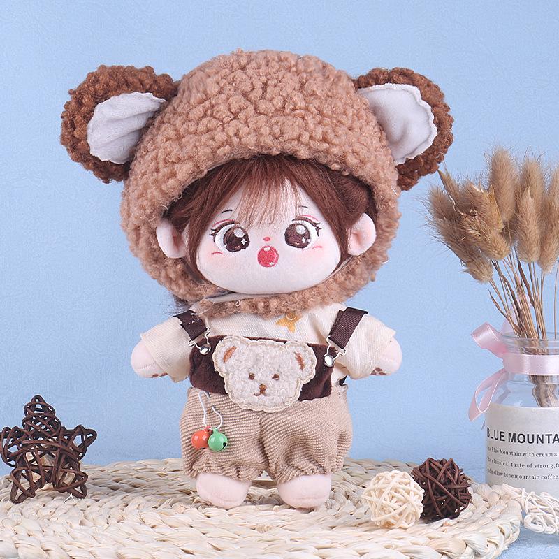 Winter Cotton Plush Doll Clothes Set - 20cm Doll Skirt