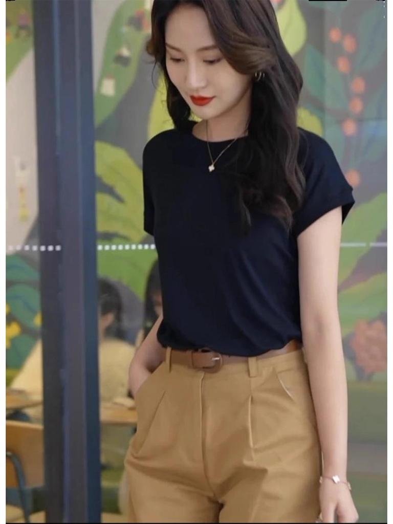 New Korean-Style Chic Batwing Sleeve Top