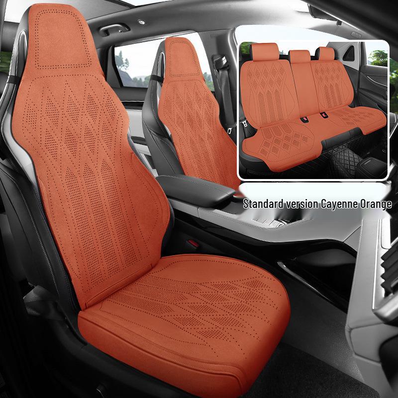 Geely Borui New Energy Four Seasons Ultra-thin Suede Saddle Car Seat Cushion Set