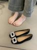 Gentle Fairy Wind Single Shoes Female 2025 New French Temperament Elegant Satin Rhinestone Inner Height-increasing Evening Shoes
