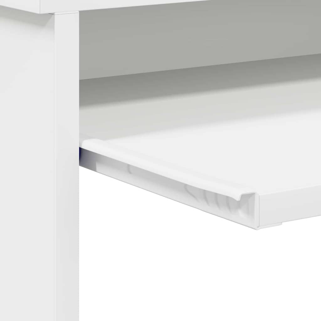 Scrivania Bianca con Mensola 106 x 41 x 88,5 cm Truciolato