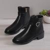 Buty damskie wysokiej jakości, buty damskie z zamkiem bocznym, wyprzedaż, klamra paska, nowoczesne buty damskie, nowe, okrągłe botki, botki do kostki